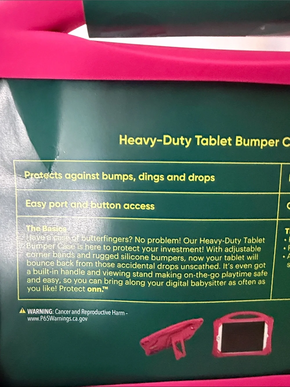 Heavy-Duty Tablet Bumper Case - Pink